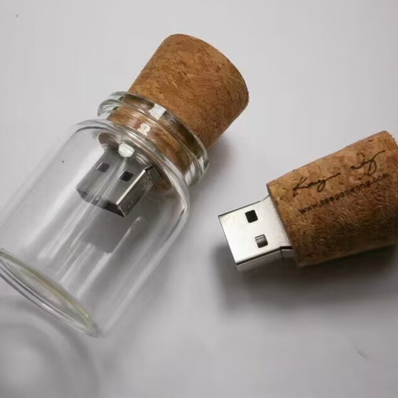 Disque USB de bouteille de drift en bois