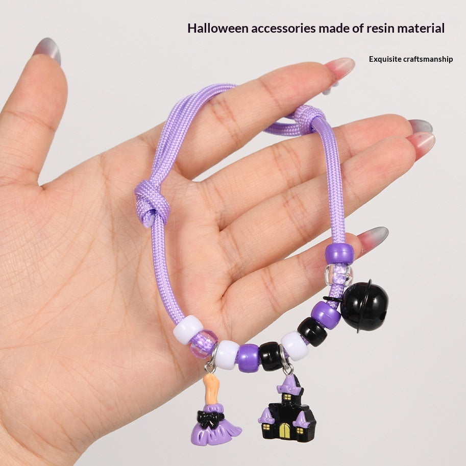 Halloween Cat and Dog Collar Pumpkine tricotée à la main Conception réglable