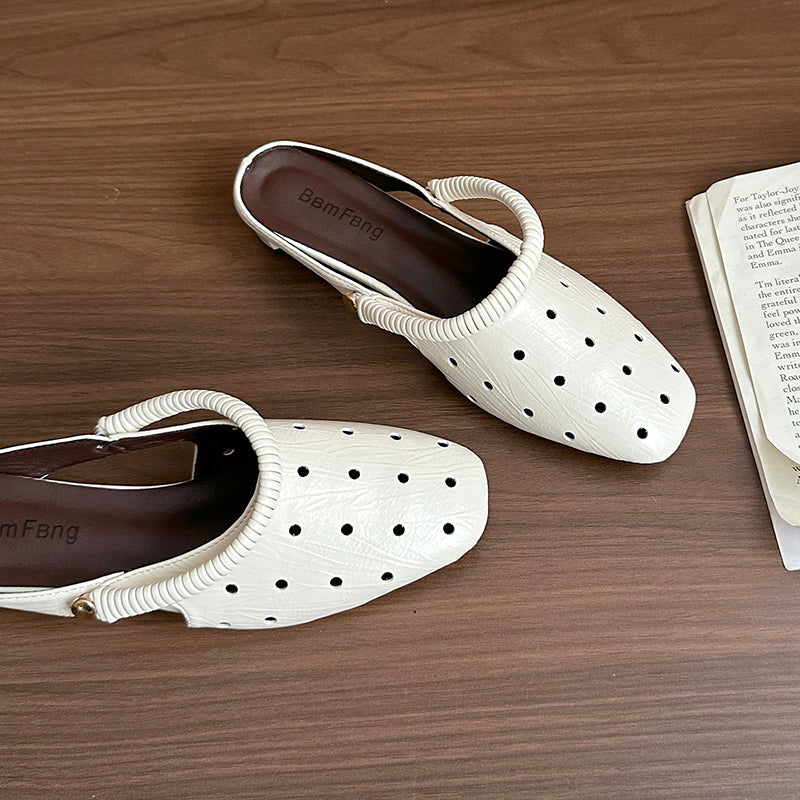 Femmes Été Minimaliste Mode 3cm Talon moyen Sandales Vente Retro Designer Style Haute Apparence