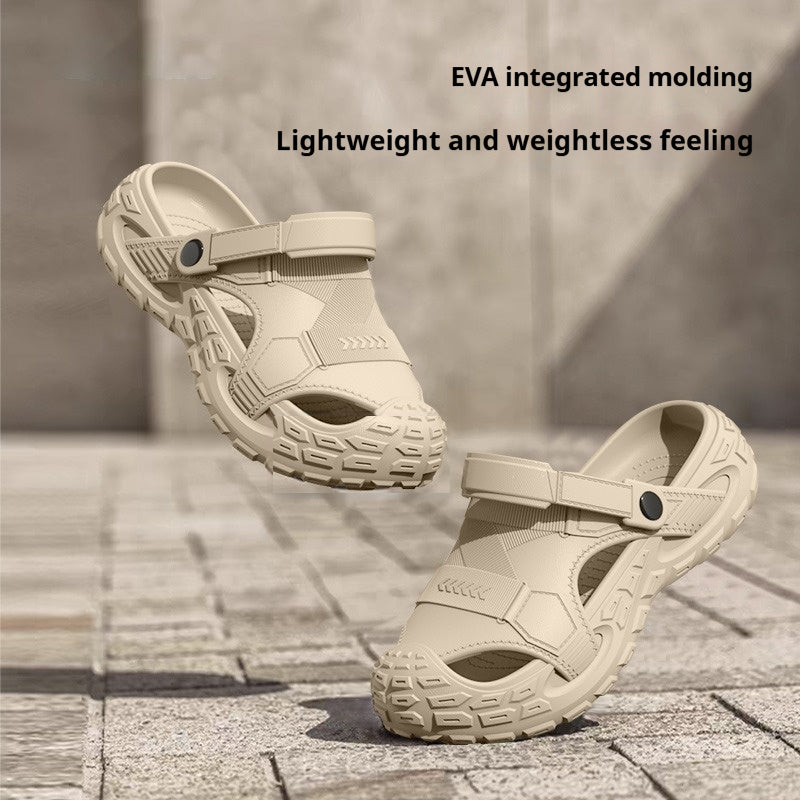 Summer Outdoor Non-slip Soft-soled Closed-toe half-slip-on