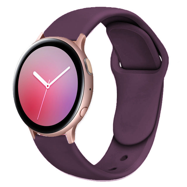 Convient pour Galaxy Active 2 boucle vers l'envers bracelet en silicone 20 22mm Sports intérieur boucle Str