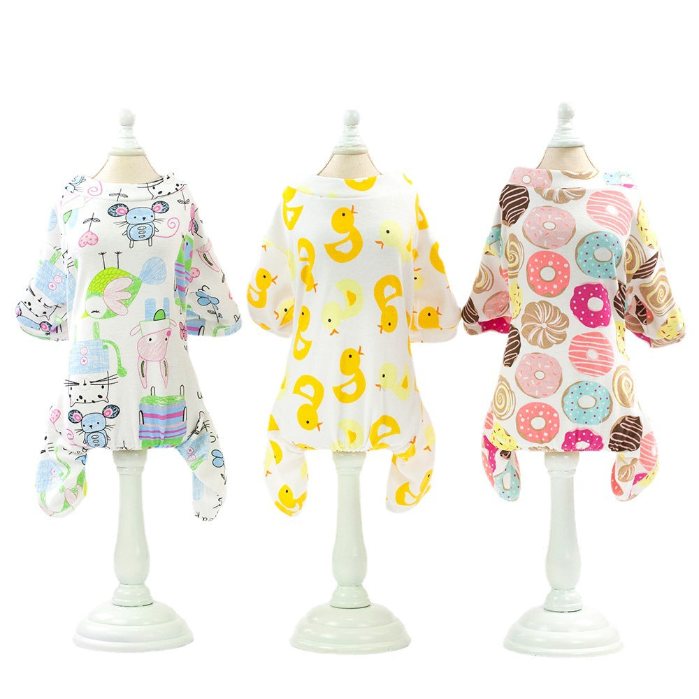 Vêtements pour animaux de compagnie Pyjama de cinq couleurs