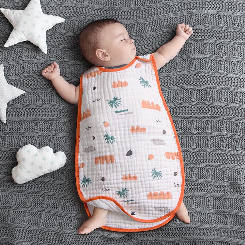 Cotton Gauze Sleeveless Vest Newborn Sac de couchage pour enfants