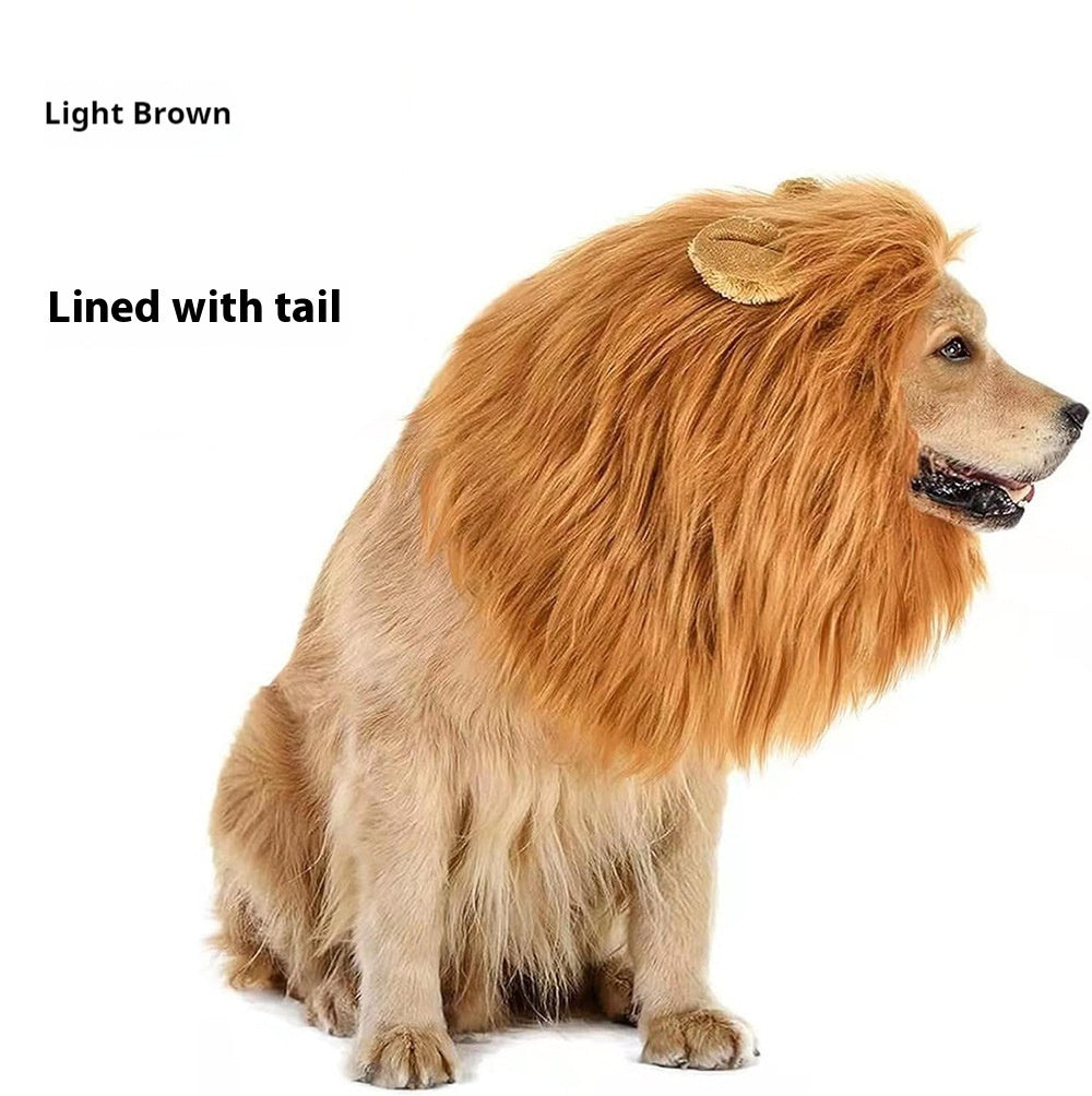 Roi de la Jungle Pet Funny Lion Head Cover