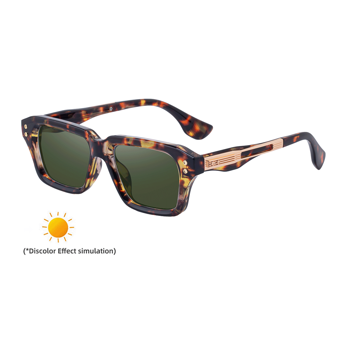 2026 Lunettes de soleil à cadre carré de mode pour hommes