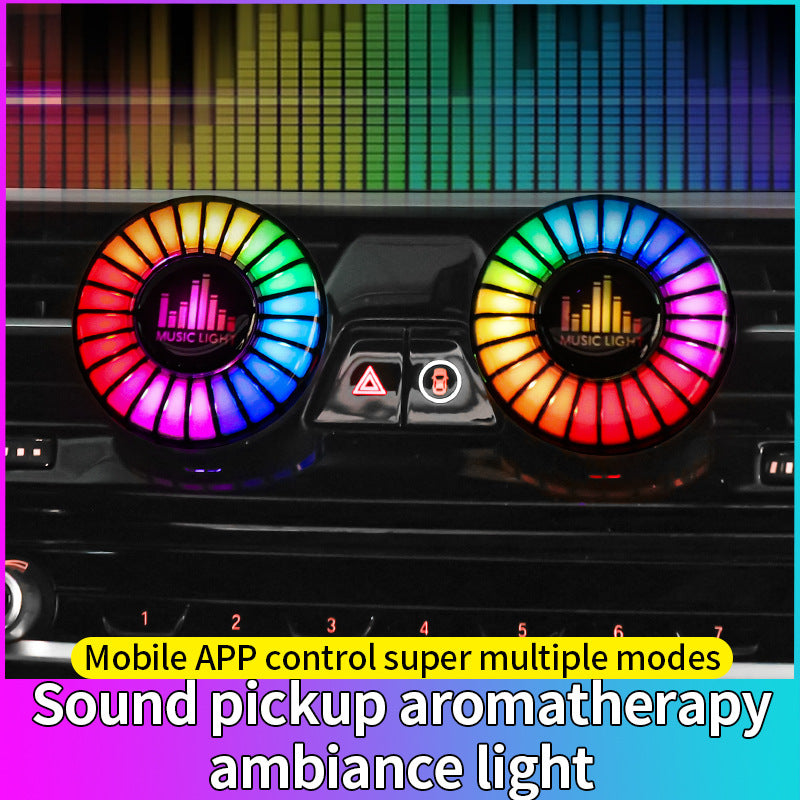 Automobile Aromatherapy Air Vent Acolight Light Pickup Voice Control Rhythm Lampe
