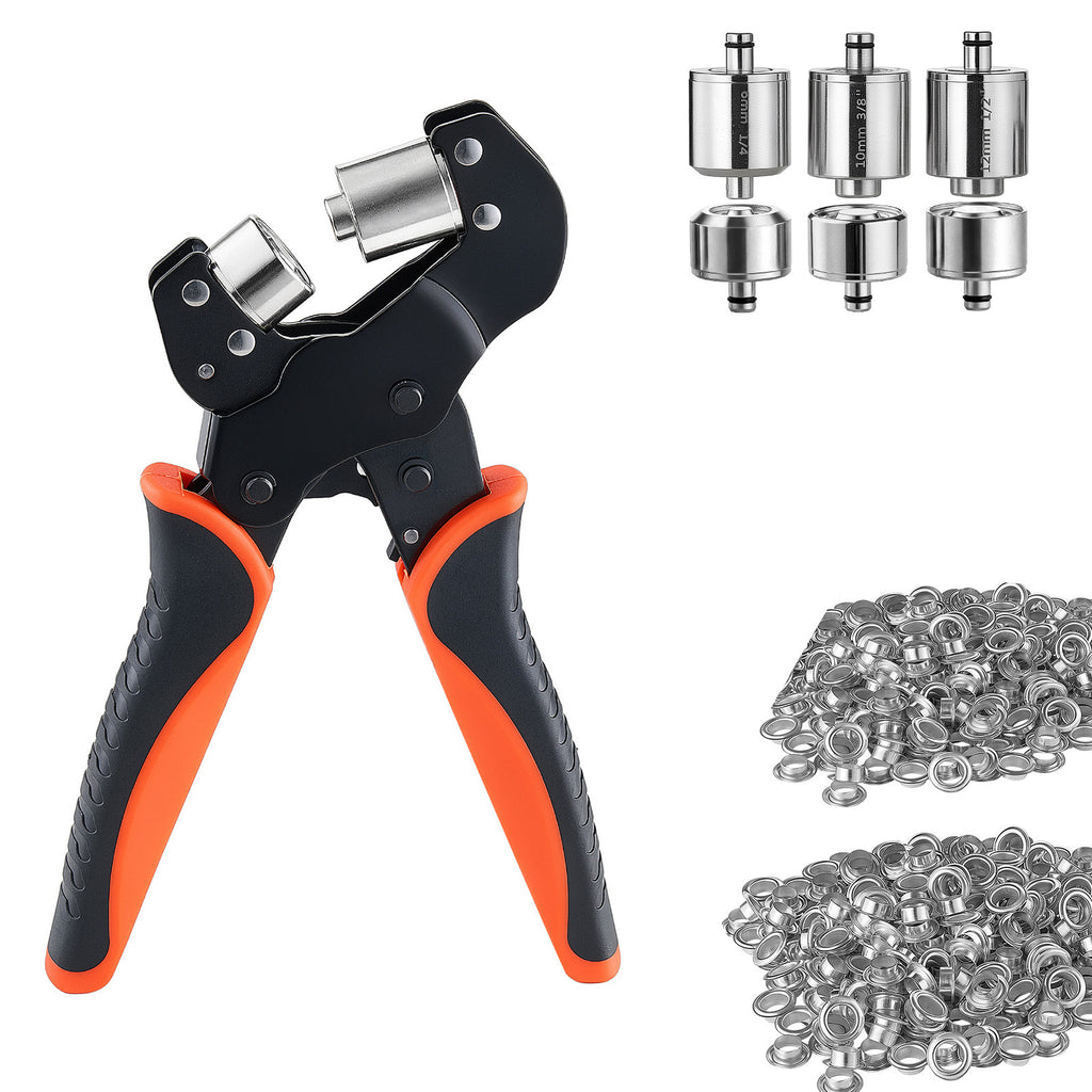 Trousse d'outils Grommet 1/4" 3/8" 1/2" 900 PCS Trousse d'outils pour oeillets Grommets