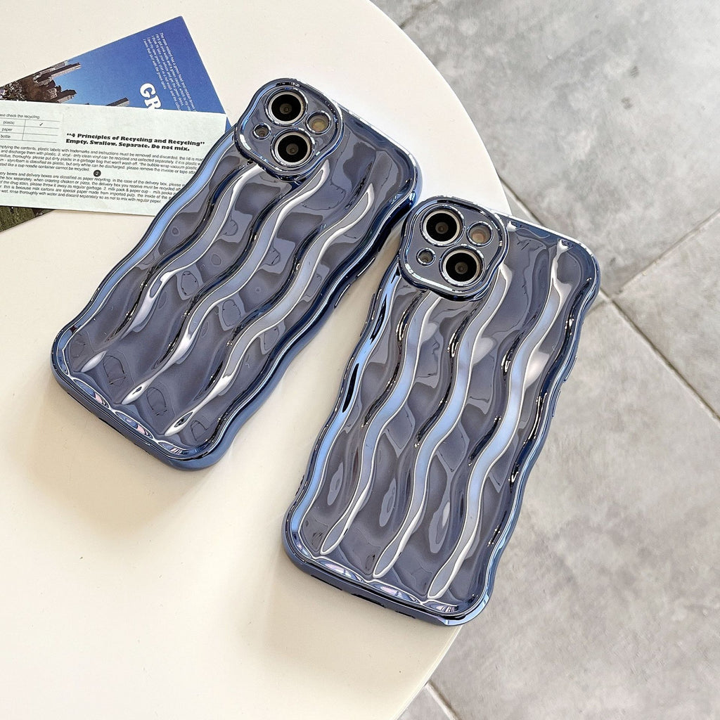Électroplaquage de l'eau Ripple approprié Case de téléphone couleur solide