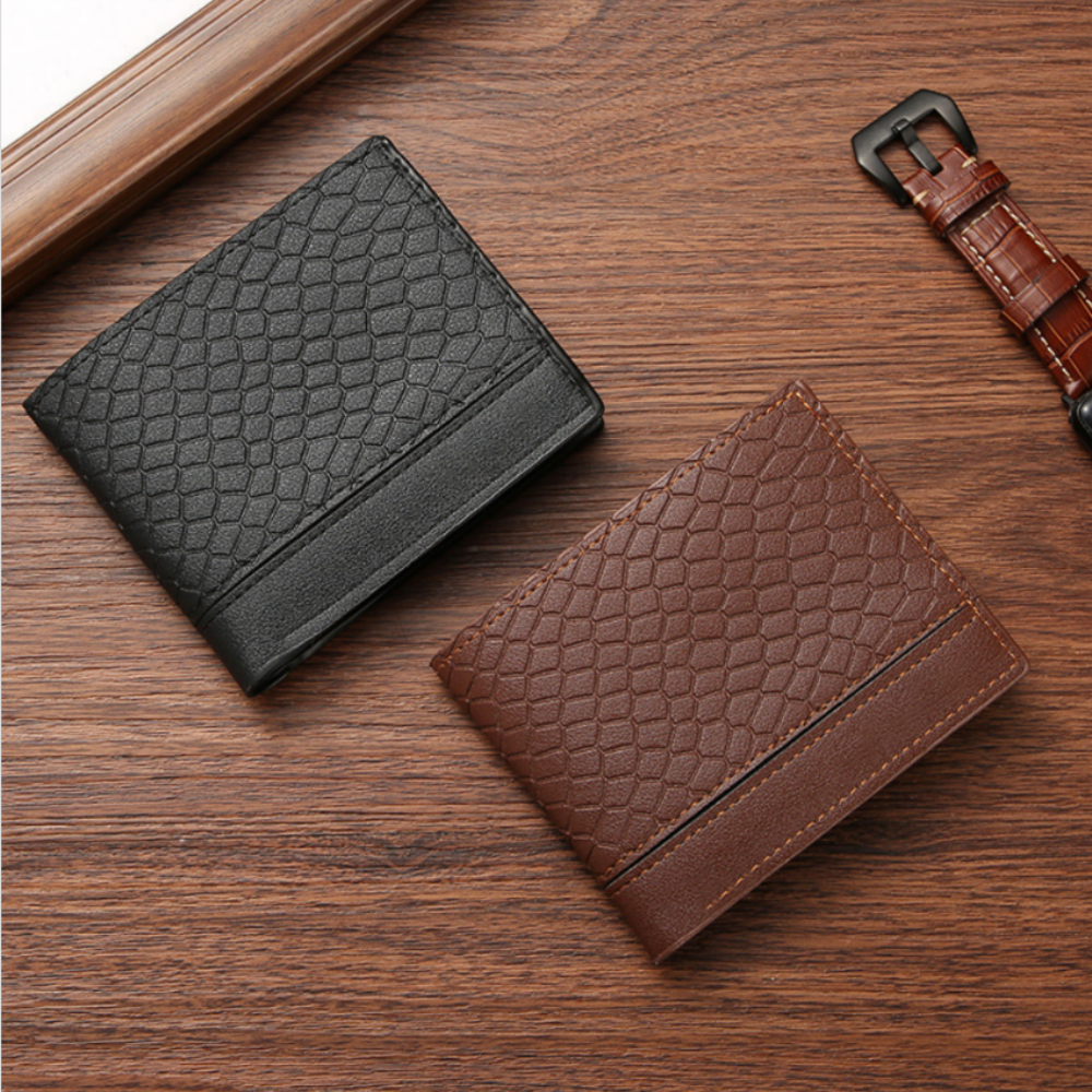 Modèle snakeskin portefeuille court homme