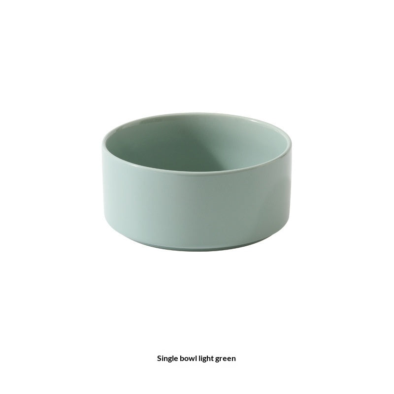 Solid Color Minimalist Accueil Utilisation Céramique Cat Food Feed Bowl