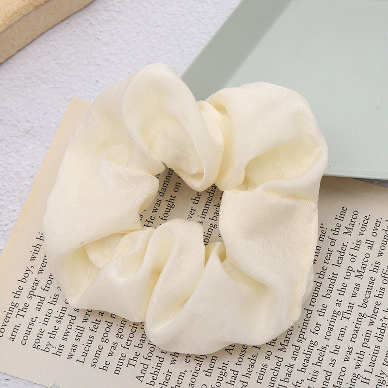 Sweet and Girly Solid Color Large Intestine Hair Anneau Headwear