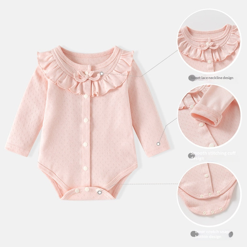 Bébé Romper Sweet Jacquard Pure Cotton Crawling costume de style princesse