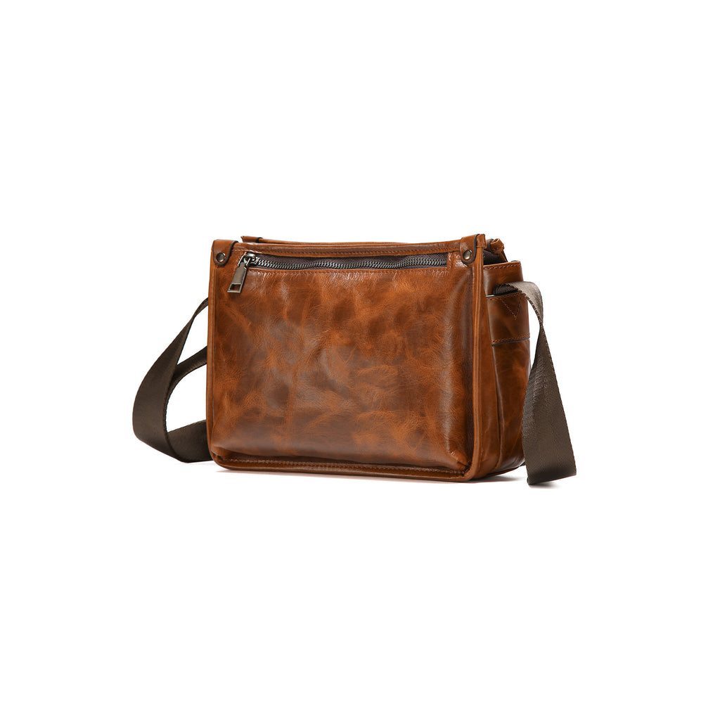 Sac transversal homme Grande capacité Sac à épaule simple Sac de transport occasionnel haut de gamme