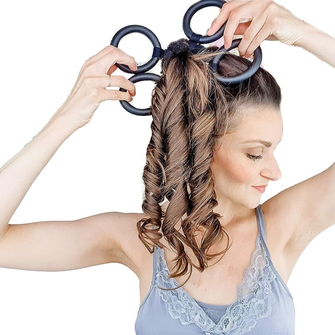 Sans chaleur Garland Hair Curler Updo Gadget