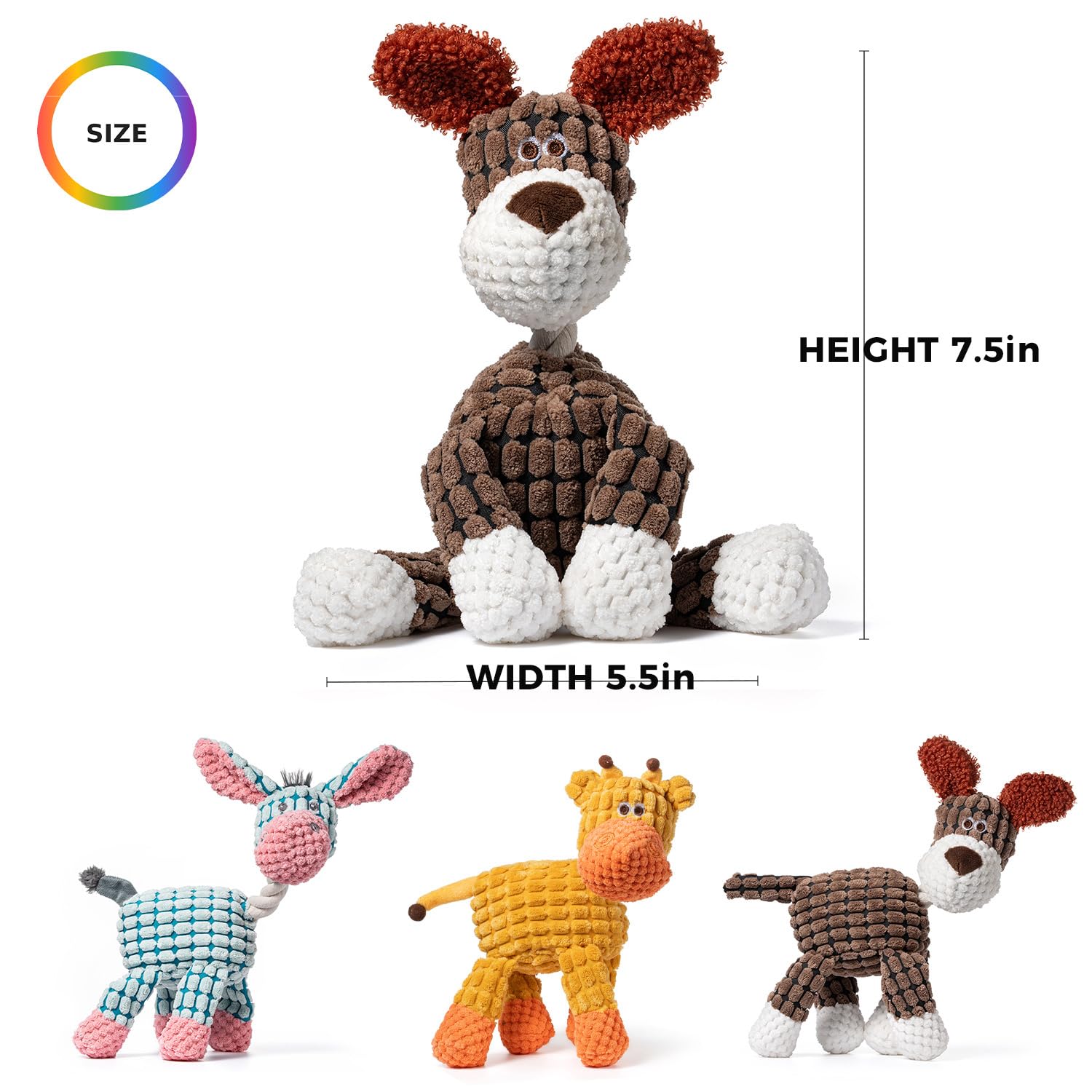 3 Pack de jouets de chien Squeaky