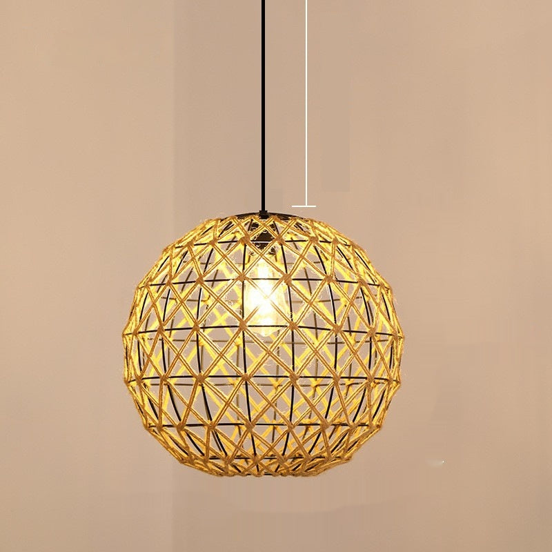 Lampe pendentif jute créative et unique