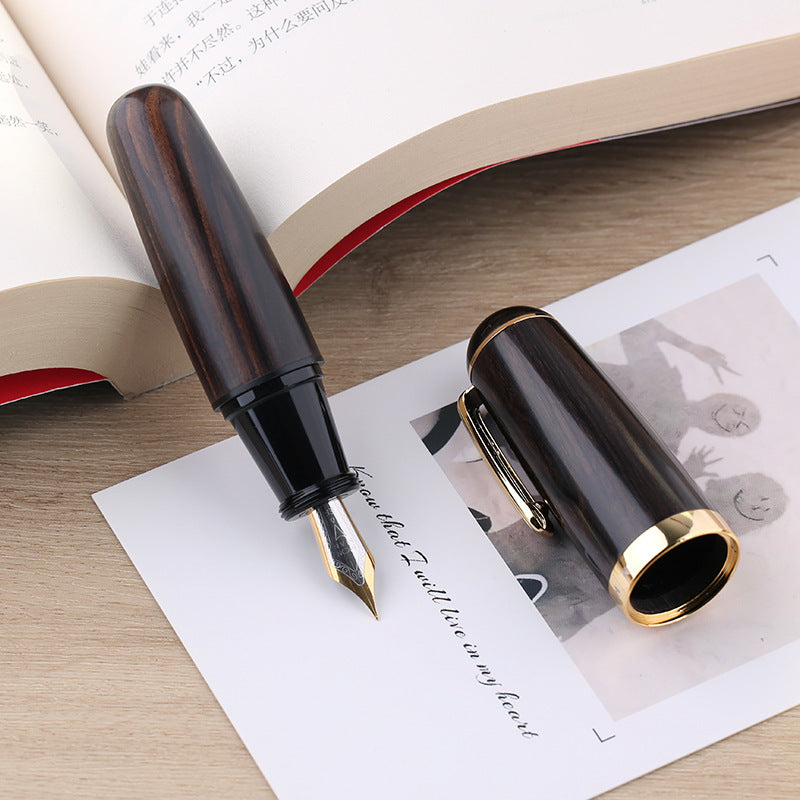 Stylo d'encre de bois massif fine pointe mignon Chubby Stylo court