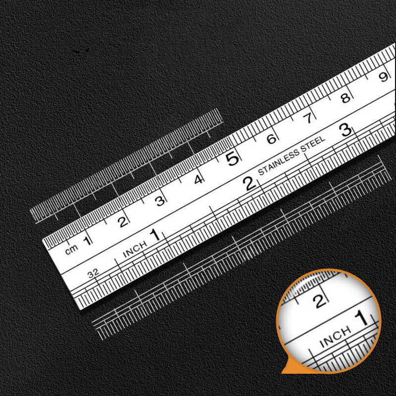 British Straight Steel Ruler 15 20 30 50cm Acier inoxydable Ruler Straight Steel Ruler