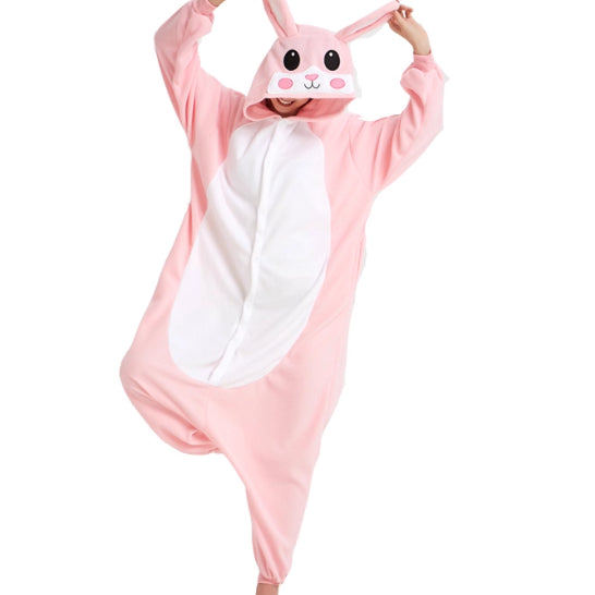 Hommes et femmes Velvet Tamed Animal Cartoon Noël Fête d'Halloween Pyjama à une pièce