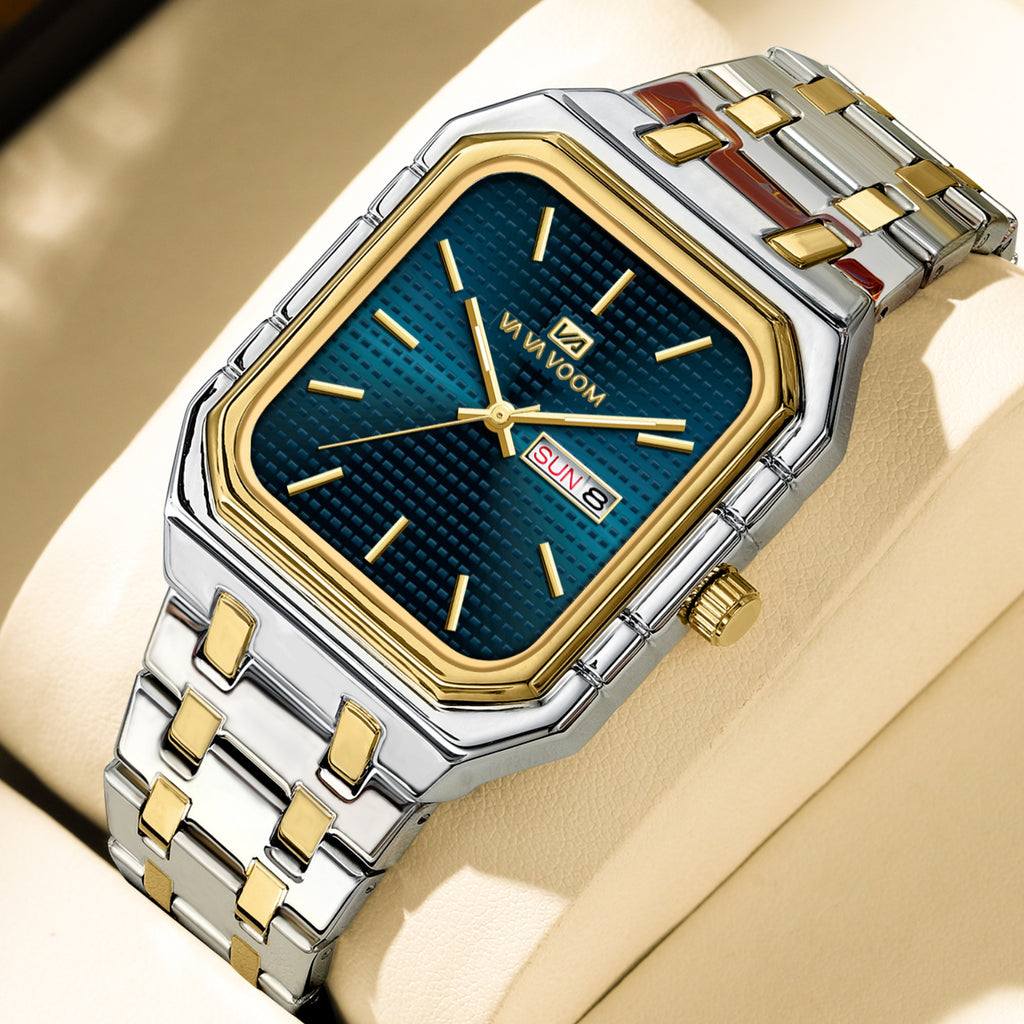 Homme Casual Élégant montre carrée lumineuse