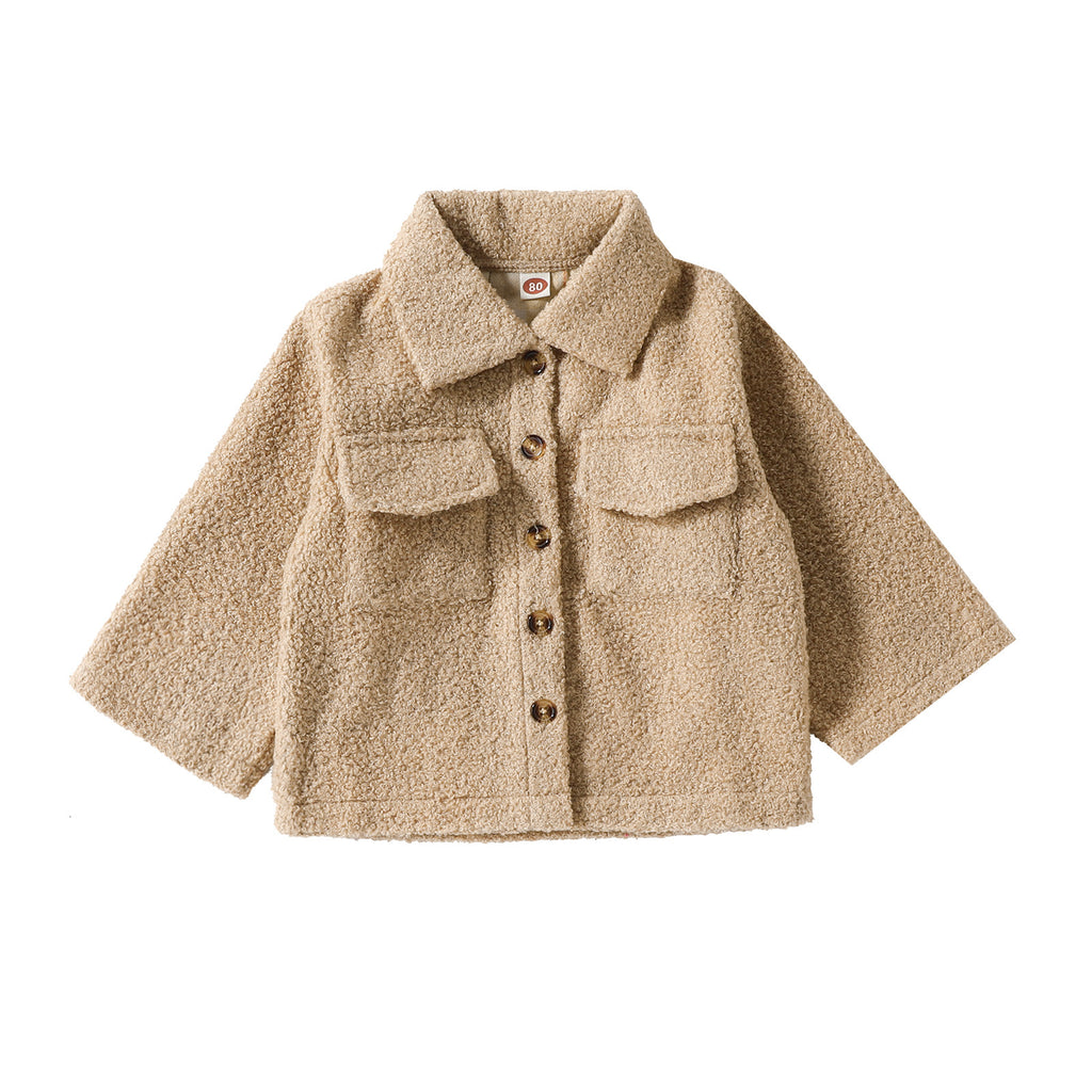 Manteau réversible en peluche d'automne