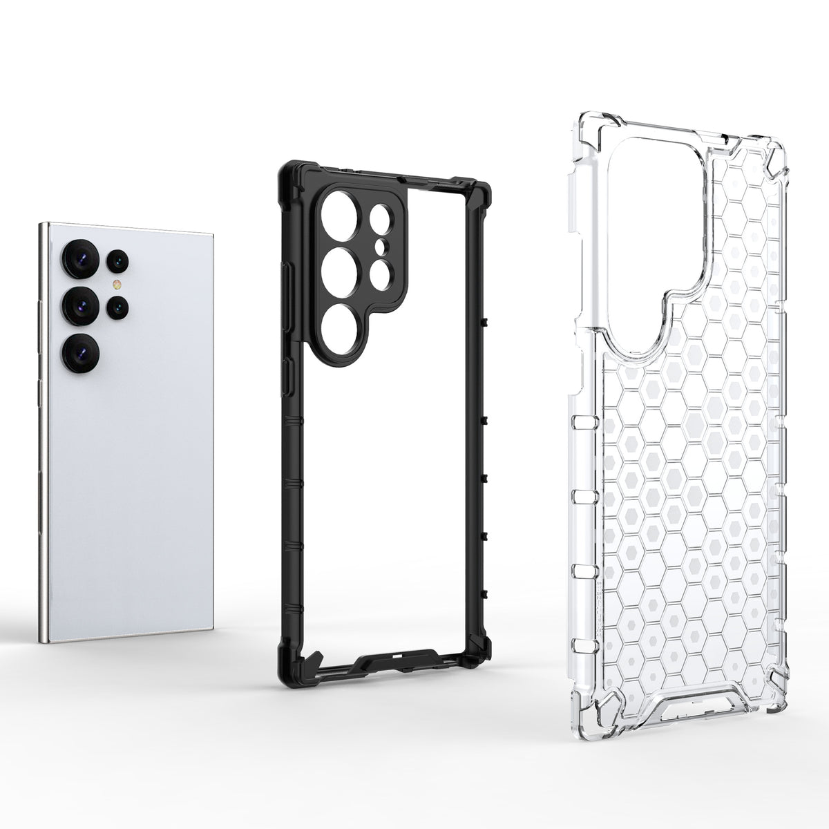 Honeycomb boîtier de protection téléphonique transparent