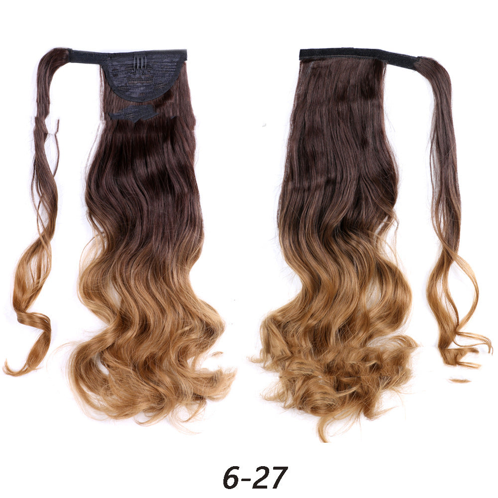 Perruque de fibre chimique dynamique Velcro Ponytail