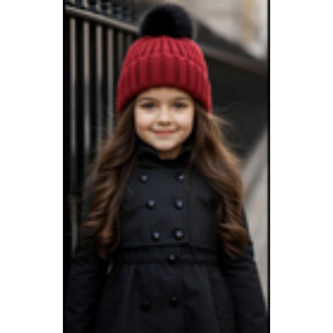 Filles Automne Printemps Enfants Coton Windproof Noir Vert Trench Coat 3-7Y