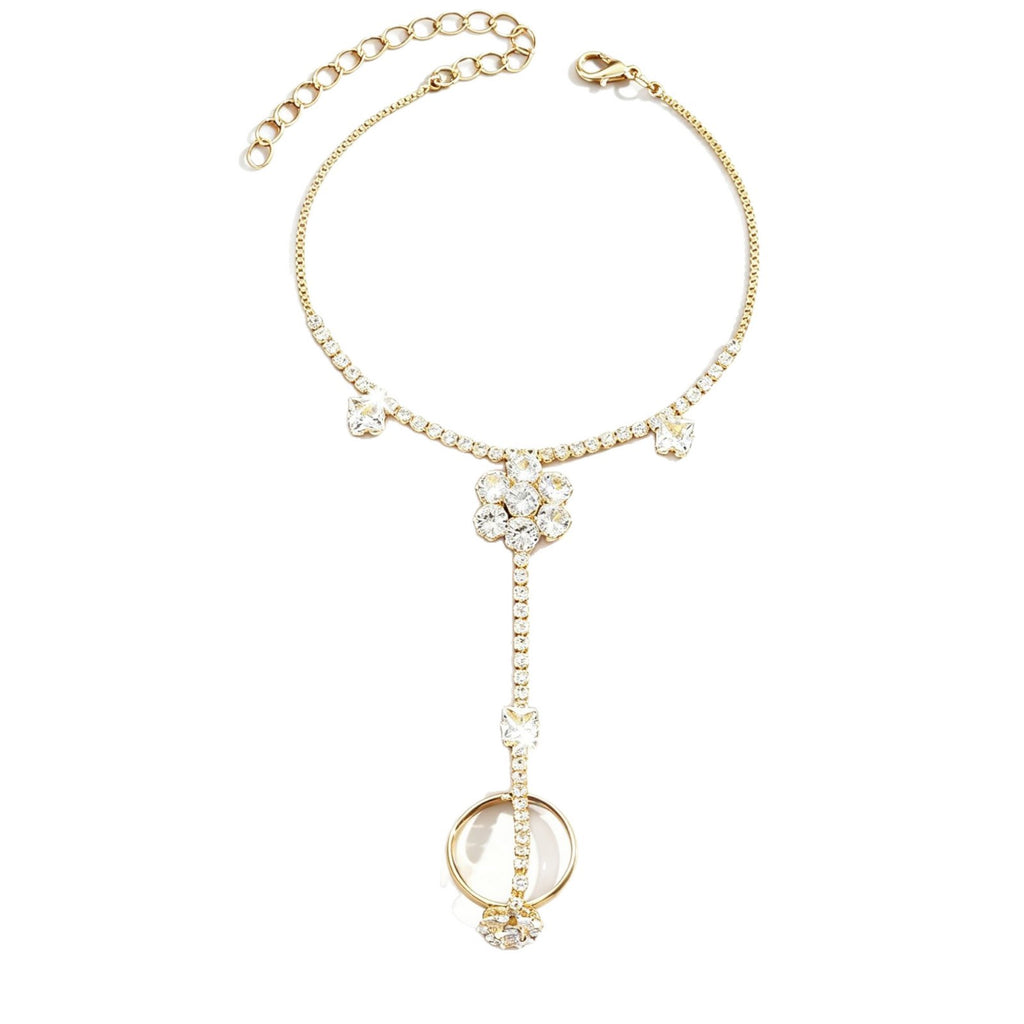 Bracelet de fleur de Zircon en cristal plaqué électroniquement écologique