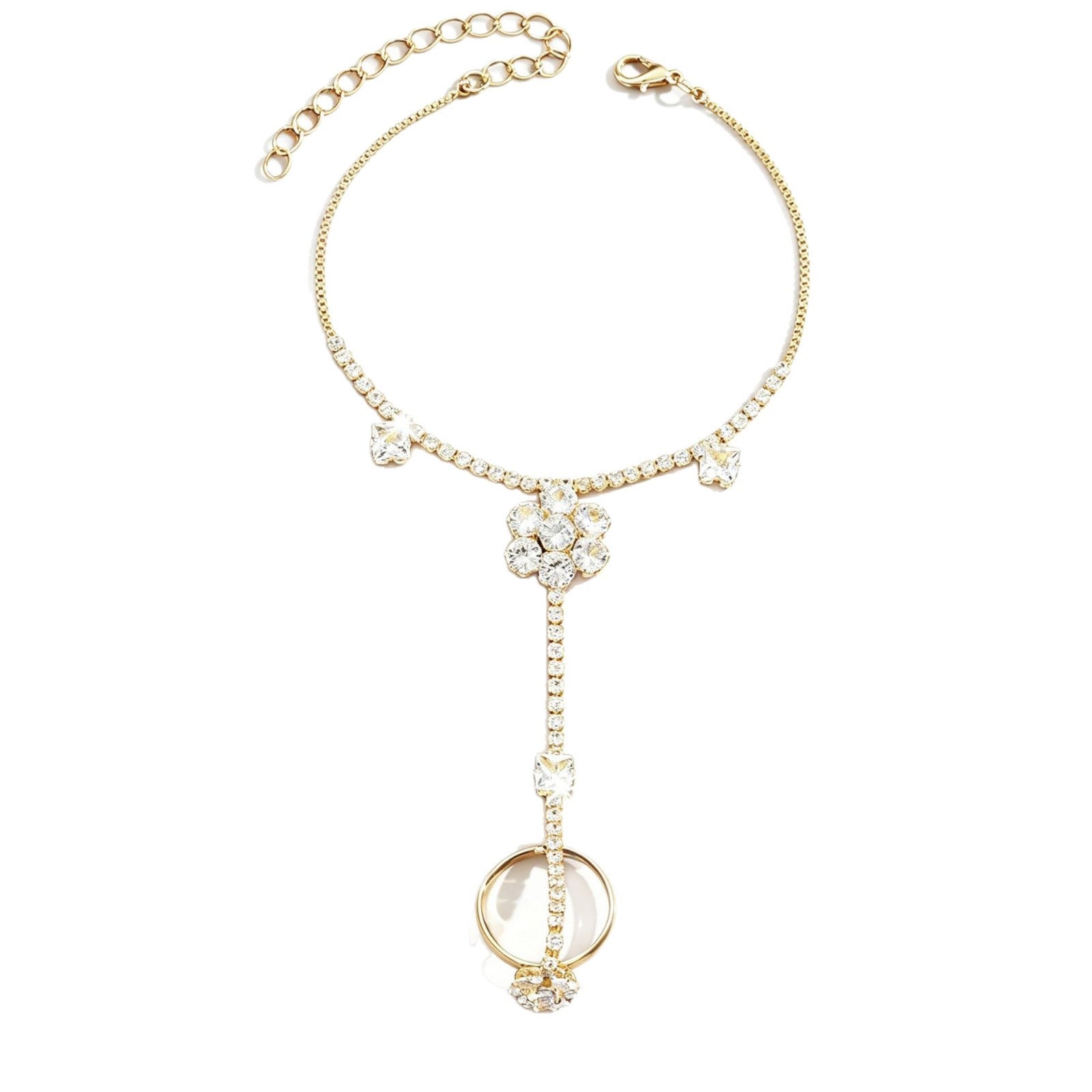 Bracelet de fleur de Zircon en cristal plaqué électroniquement écologique