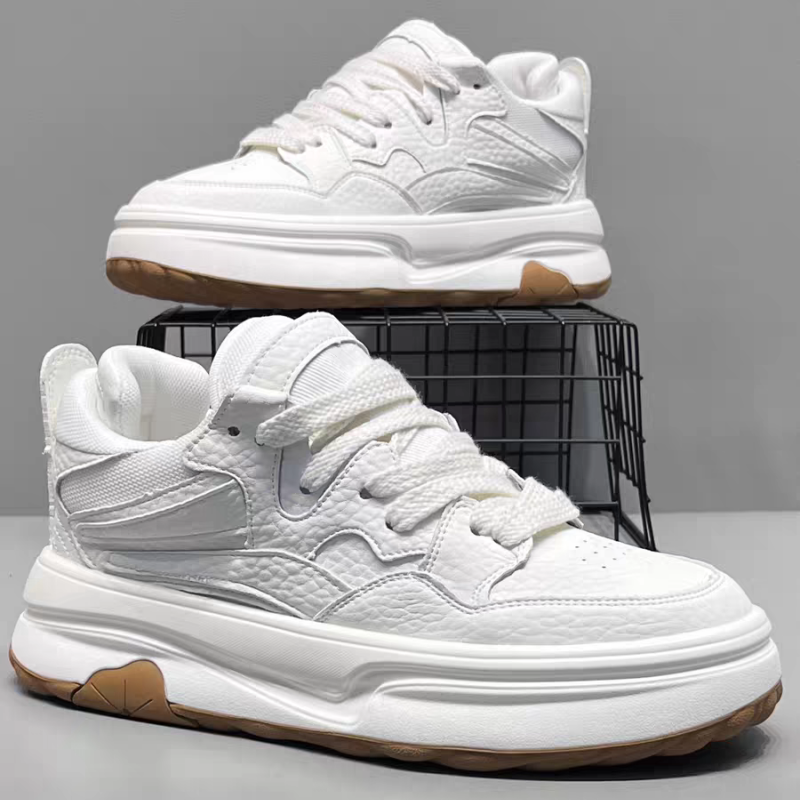 Spring Fashion Platform Versatile Sneakers blancs boostant la hauteur