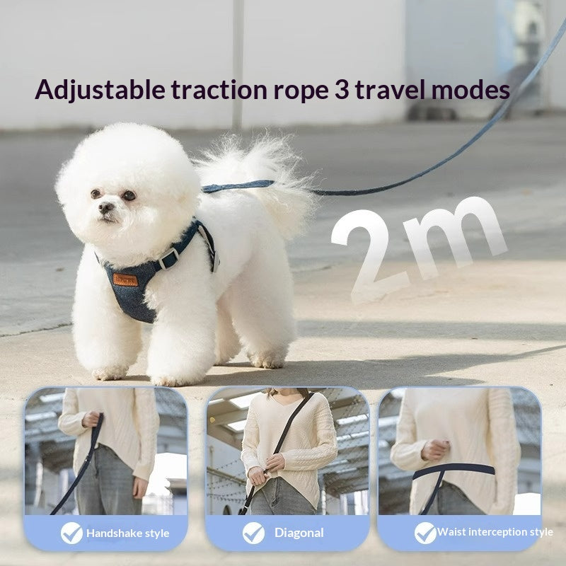 PrintempsÉté Respirant Denim Pet laisse