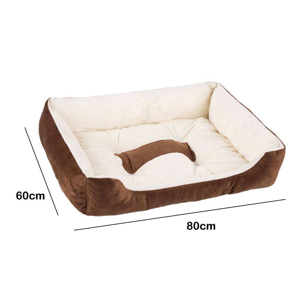 Grand lit de chien chaud en peluche tapis lavable calmant coussin pour chiot pour chien chat
