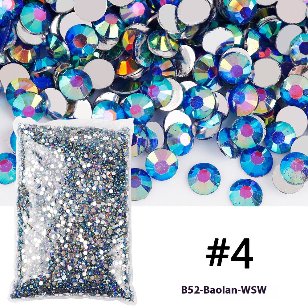 Resin Flat Magic Color Nail Strass-sticking Ornement fait à la main