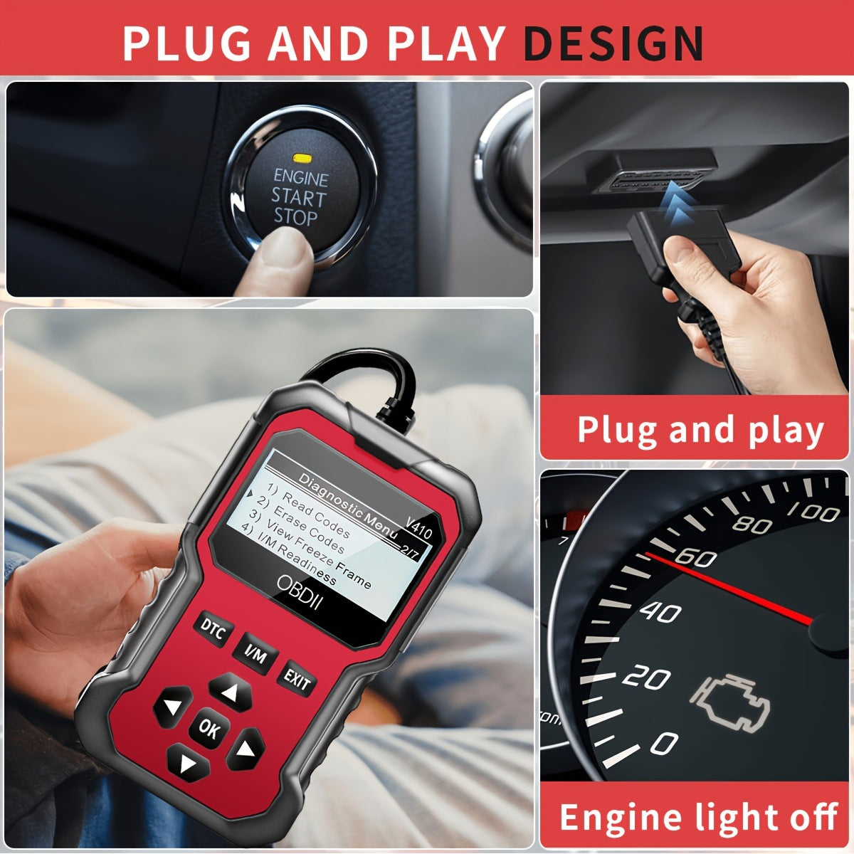 Scanner diagnostique moteur automobile