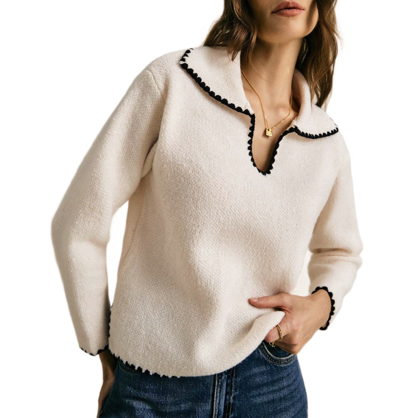 Chandails à dos long pour femmes Top