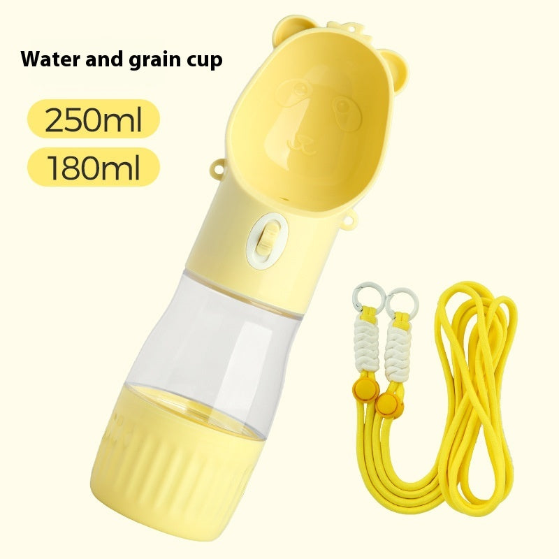 2 en 1 Bouteille d'eau pour chien portable pour petits grands chiens Chat extérieur puppy à l'épreuve des fuites