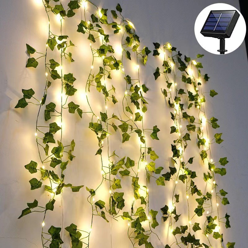LED Green Leaf fil de cuivre chaîne d'éclairage intérieur décoration de chambre