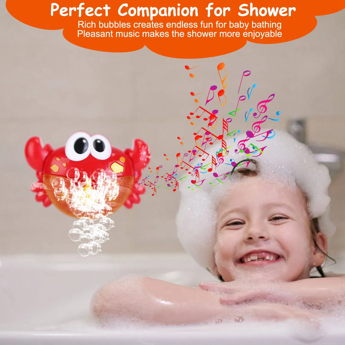 Frog Musical Bubble Bath Maker Jouets de bain de bébé pour baignoires Toddler Bubble Machine pour bain