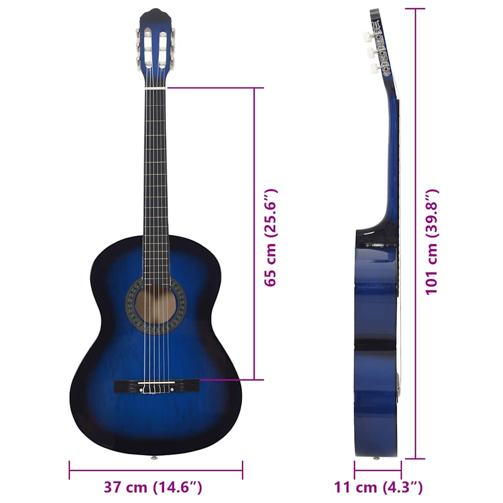 Guitare classique pour débutants 4/4 39" Basswood