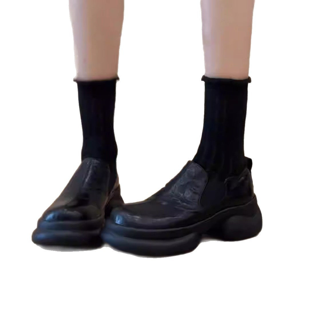 Chaussures en cuir rétro style britannique pour printemps et automne