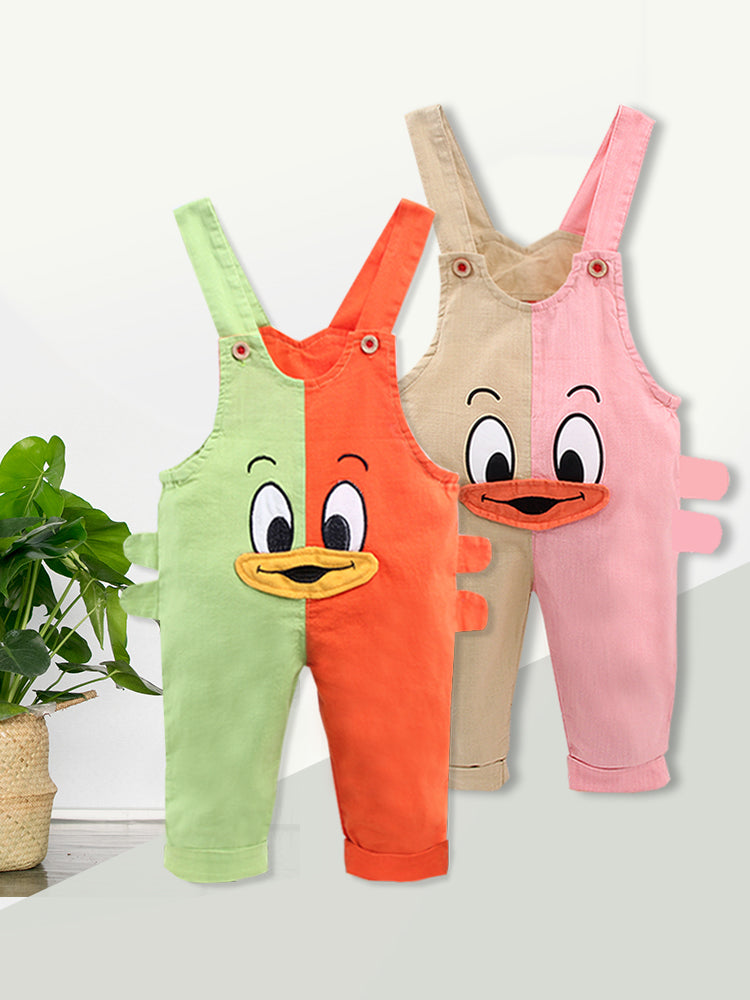 Fashion Couleur Matching bébé Mandarin seul dents Pantalons de canard Mince