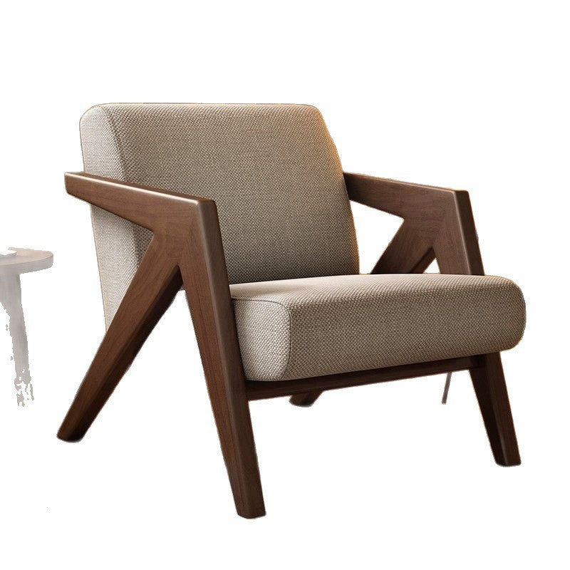Chaise Canapé simple en bois massif avec dossier