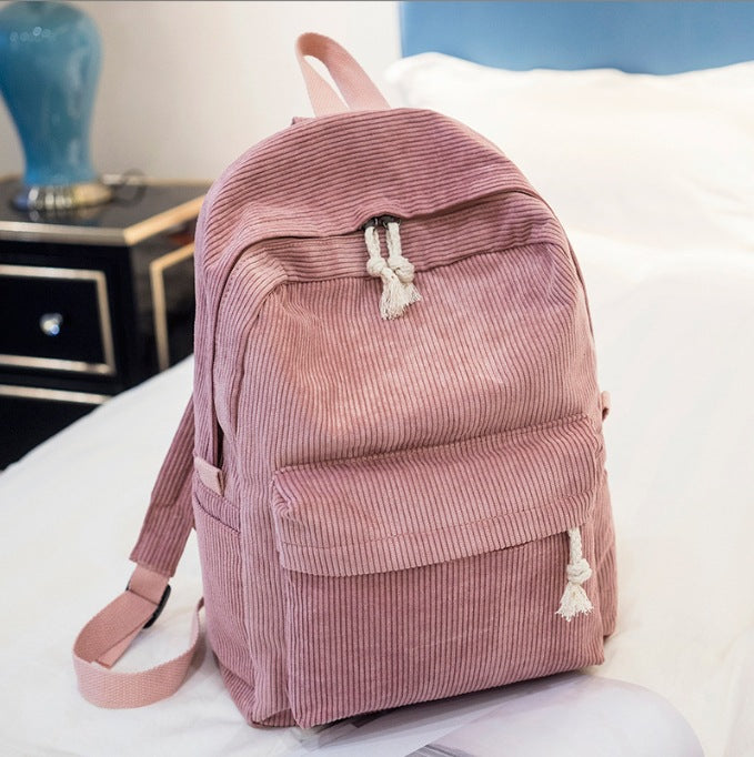 Tissu Velour personnalisable Sac à dos de grande capacité