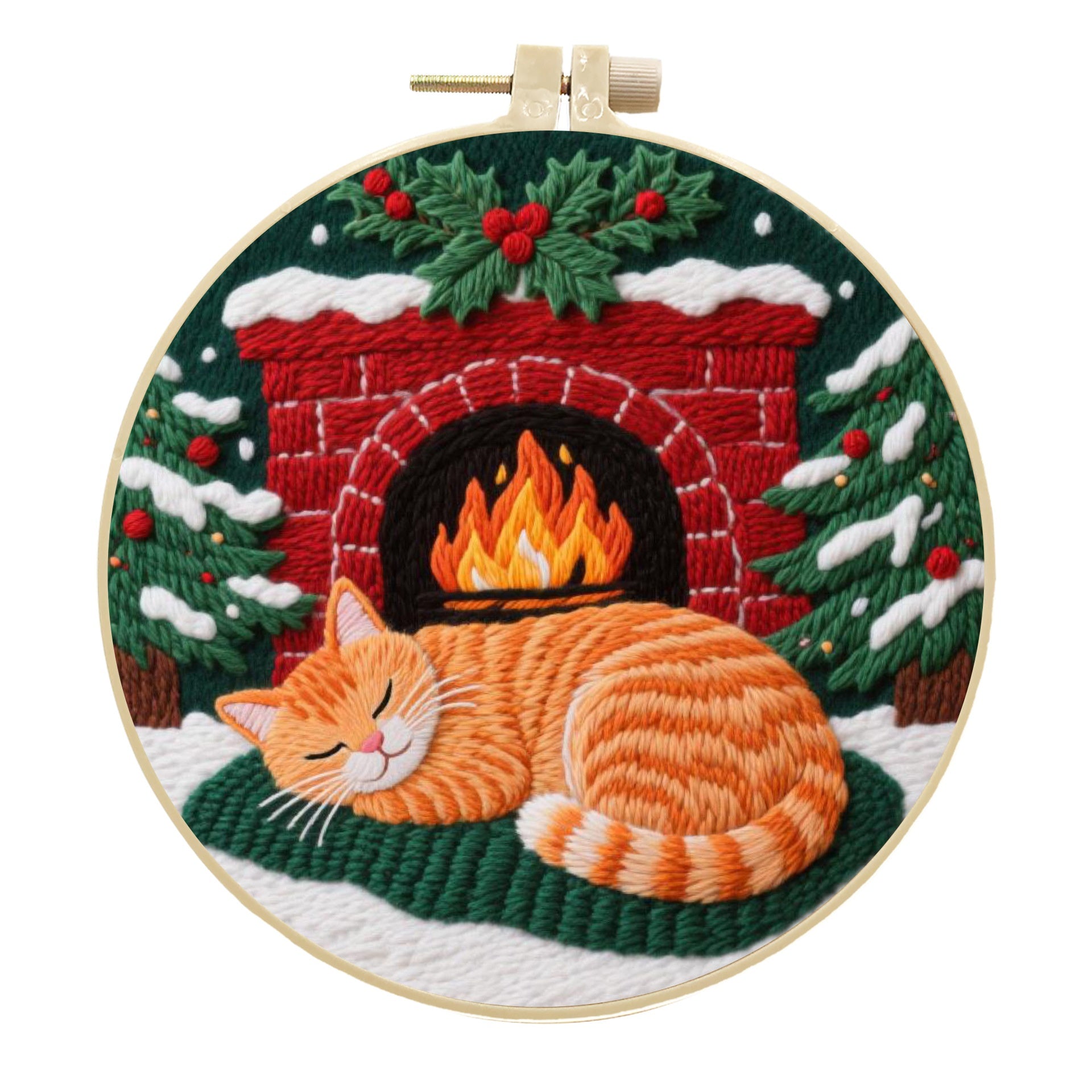 Cat Broderie artisanale Diy Matériau Package