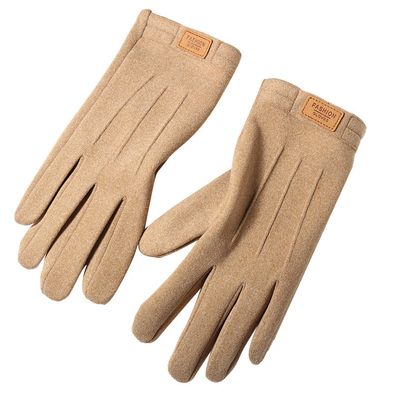 Gants pour hommes Gants chauds d'hiver doublés de polaire Dralon Coréen Wind-proof et Cold Protection Touch S