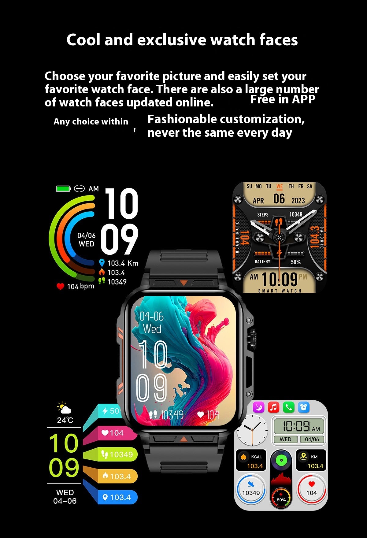 Smart Wireless Call Sport Step Computing Watch