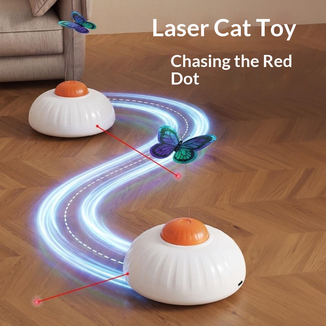 Jouet électrique interactif de baguette de chat papillon