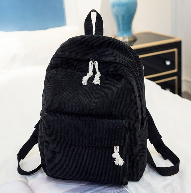 Tissu Velour personnalisable Sac à dos de grande capacité