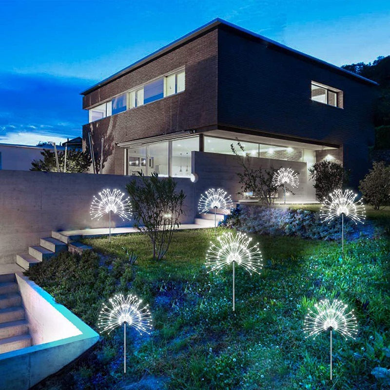 Solar Fireworks Lampe Faites glisser une sortie de pelouse imperméable